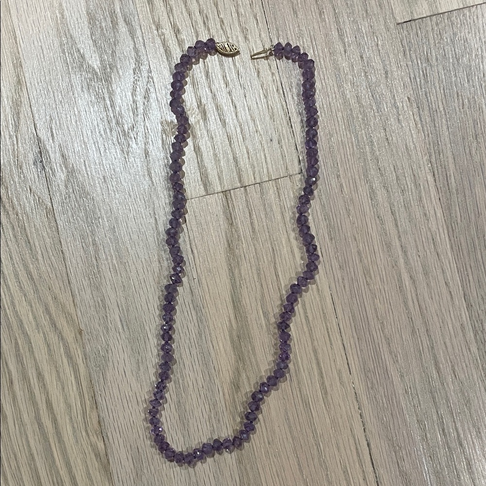 Elegant Purple Beaded Necklace
